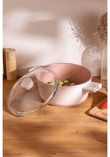 Emsan Swiss Crystal Derin Tencere Pembe 20 CM