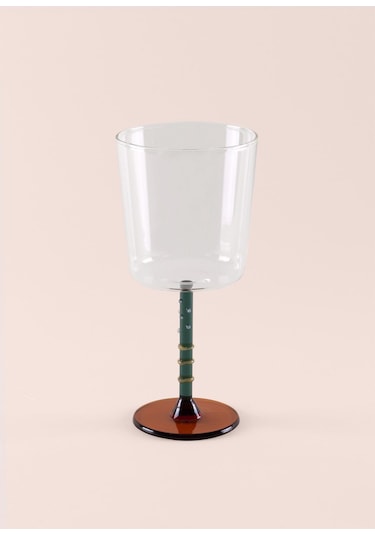 The Mia Line Şarap Kadehi Yeşil 300 Ml Şeffaf