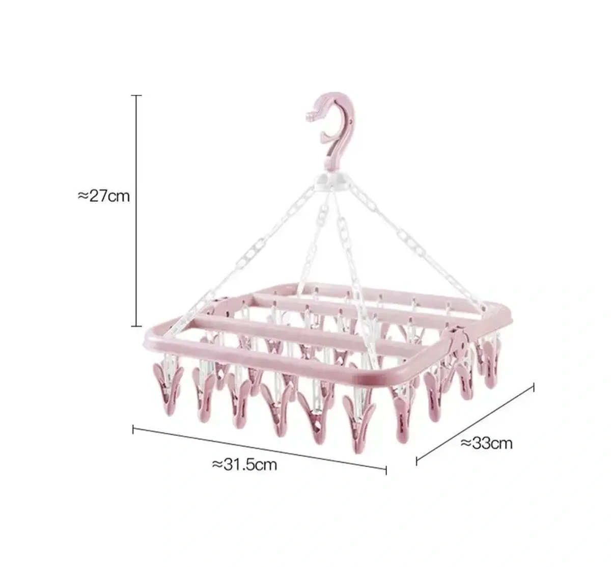 Ibrıco Klipsli Çamaşır Kurutma Askısı 270930371 Pembe