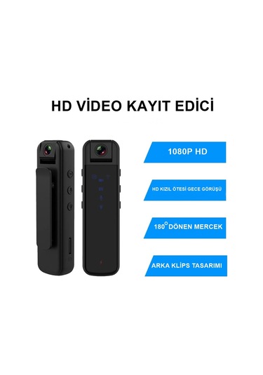 Secumore Harekete Duyarlı 1080p Vücut Ve Güvenlik Kamerası Gece G