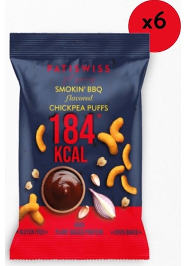 Tütsülenmiş Barbekü Aromalı Nohut Cips Seti 6 Adet