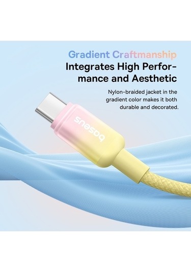 Zyzqstore 2m Usb-c Şarj Kablosu, 100w Hızlı Şarj, Seri Tip-c Kablo, Baseus, Siyah