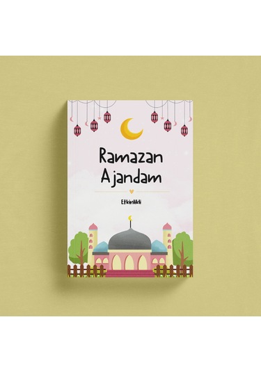 Çocuklar İçin Ramazan Ajandası Pembe Kapak Pembe