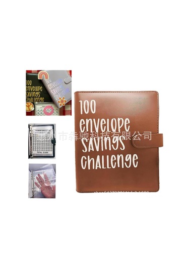 Teltree A5 100 Günlük Tasarruf Çalışması Defteri - Siyah Deri, Beyaz Yazı, 25 İç Sayfa, Ofis Kullanıma Uygun, Dayanıklı Malzeme