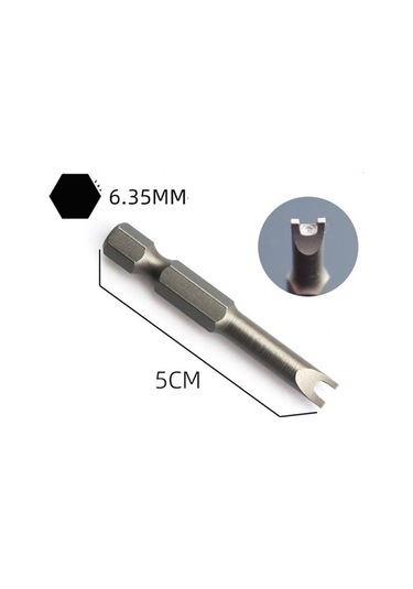 Yihemaoyi 5 Adet Özel Şekilli Tornavida Seti 50mm U Şeklinde Y Tipi Üçgen İç Çapraz Üç Noktalı Tornavida Bit Aracı