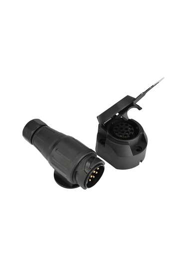 Springsun 12v Avrupa Standartı 13 Pinli Tırnak Soketi Seti - Konnektör, Demirleme Braketi İle - Fren, Sinyal Ve Yan Lambaları İçin - Karavan, Kamyon, Tırnak Uyumlu