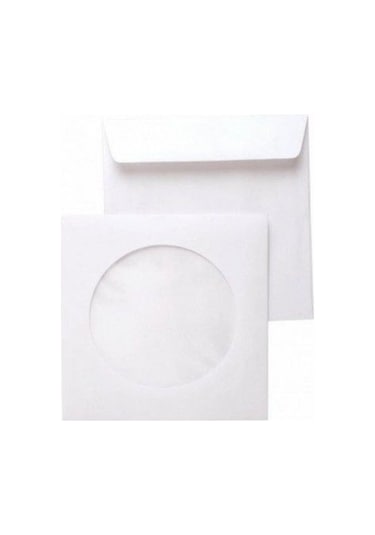 Cd Zarfı 90gr Beyaz Pencereli 100  Adet