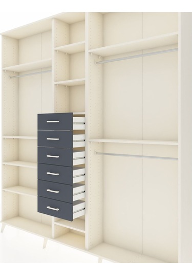 Arges Dolap 10 Raflı 6 Çekmeceli 3 Askılı 220x30x243 Aytaşı-aytaşı/antrasit Aytası/antrasıt Arges Dolap 10 Raflı 6 Çekmeceli 3 Askılı 220x30x243 Aytaşı-aytaşı/antrasit Aytası/antrasıt