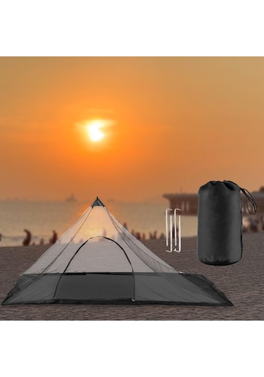 Dolıty Bivy Çadır Hafif Üçgen Uyku Net Trekking Kamp Siyah Siyah