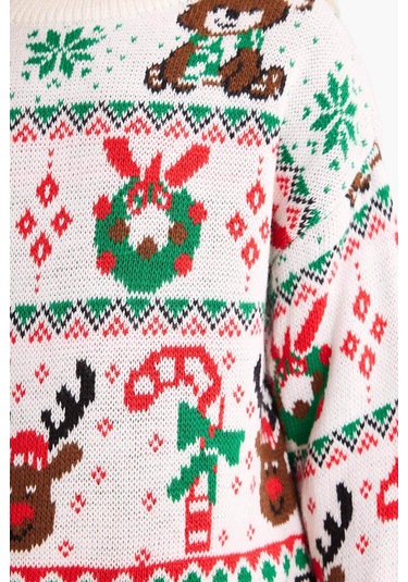 Defacto Ekru Kız Çocuk Kazak G0914a8/er233 Ekru