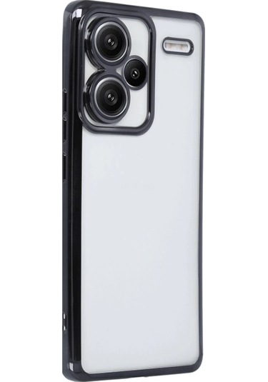 Özel Xiaomi Redmi Note 13 Pro Plus Kılıf Lensli Silikon - Siyah Fırsat