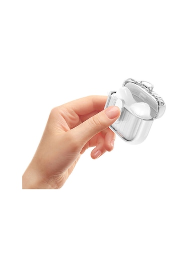 Mobilteam Air-pods 4 Kılıf Kenarları Renkli Şeffaf Dilimli Silikon Airbag 40 Kılıf-siy Siyah