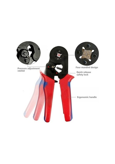 Pazly Hsc8 6-4 Otomatik Ayarlamalı Terminal Pensleri - Pratik Çok Amaçlı Sıkma Aleti