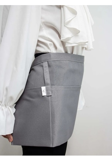 Leohome Belden Geçmeli Cepli Garson Önlüğü 449712156 Açık Gri