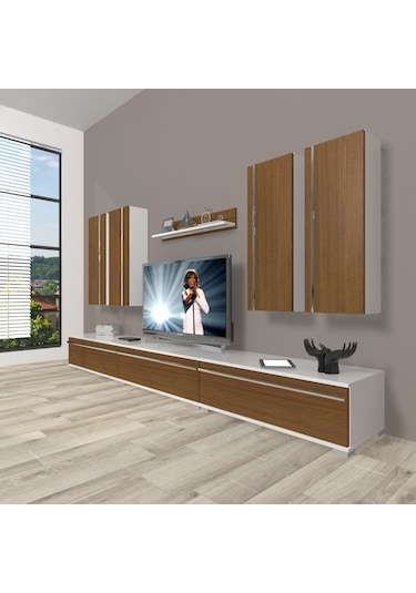 Decoraktiv Eko 8d Mdf Tv Ünitesi Tv Sehpası Beyaz - Ceviz