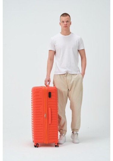 Keo-plus Turuncu Büyük Boy Silikon Kırılmaz Pp Valiz Turuncu