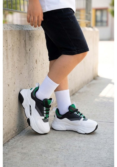 Dark Seer Kids Ds E 1838 Sneaker 2025 Çocuk Beyaz-yeşil