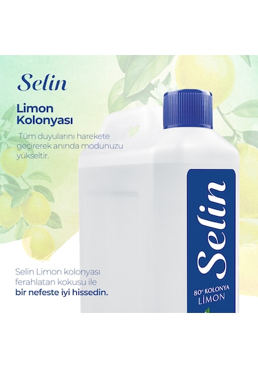 Selin Limon Kolonyası 900 ML + Manolya Esintisi Sprey Kolonya 100 ML