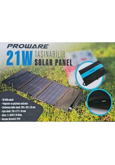 Proware Taşınabilir Solar Panel 21 W