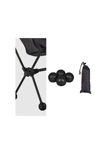 Suntek 4 Adet Ay Sandalye Ayak Kılıfı Kaymaz Sessiz Şok Emici Siyah