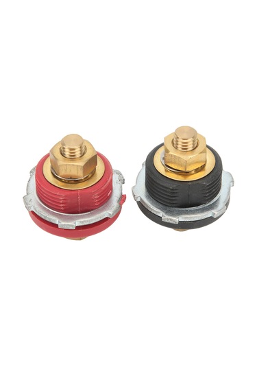 Youtek Araçlar İçin 250a Panelden Geçirilen Akü Terminali Bağlayıcı, Kırmızı-siyah 3/8" Pimli, Pratik Erişimli Şarj Kutusu Yc102075