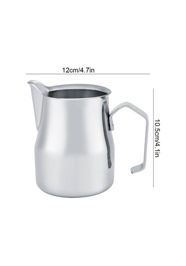 Yaozixa 550ml Paslanmaz Çelik Kuru Ağızlı Süt Köpürtme Kavanozu - Kahve İçin Karıştırma Ve Dökme Uygun, Dayanıklı Taban