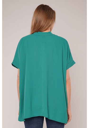Gabria Hakim Yaka Bluz Yeşil