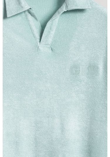 Giotelli Erkek Mint Normal Kesim Regular Fit Viskon Havlu Polo Yaka Tişört