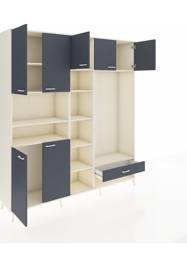 Hyperion Dolap 11 Raflı Tek Çekmeceli 7 Kapaklı 220x44x243 Aytaşı-antrasit/antrasit Antrasıt/antrasıt Hyperion Dolap 11 Raflı Tek Çekmeceli 7 Kapaklı 220x44x243 Aytaşı-antrasit/antrasit Antrasıt/antrasıt