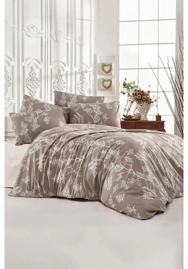 Tek Kişilik Nevresim Takımı Kahverengi