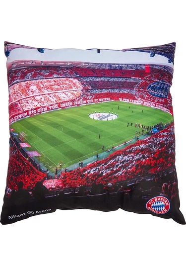 FCB Bayern Münih Allianz Arena Dekoratif Yastık 40x40 Kırlent Taraftar
