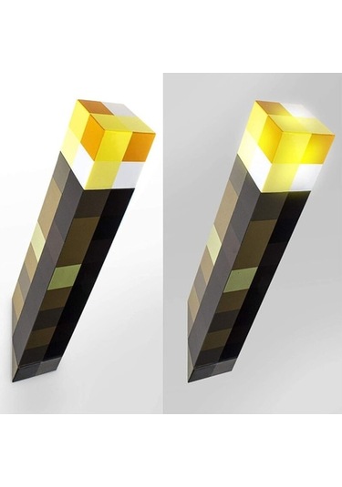Minecraft Gece Lambası - Torch Gece Lambası Çok Renkli