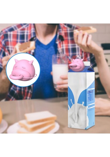 Suntek İnek Meme Sütü Karton Kapağı Komik Kutulu Süt Pembe