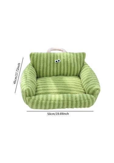 Suntek Yastıklı Evcil Hayvan Kanepe Yatağı Yuvası Yeşil-s