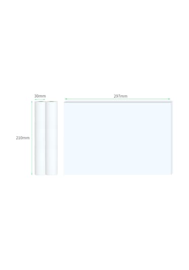 Singree A4 Hızlı Kuruyan Termal Kağıt Rulo - 2 Rulo/paket, A40 Yazıcı Uyumlu, Yağ Ve Sürtünmeye Dayanıklı, Bpa İçermez