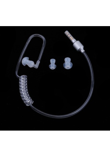 Suntek 3.5mm Mono Kulaklık Stereo Hava Tüp Mic Hafif Gümüş