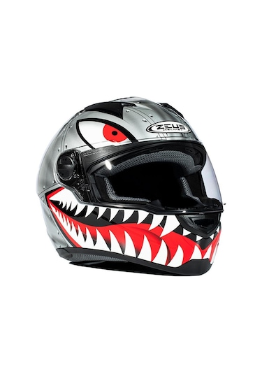 Zeus Zs-811a Al-38 Slv Black Motosiklet Kaskı