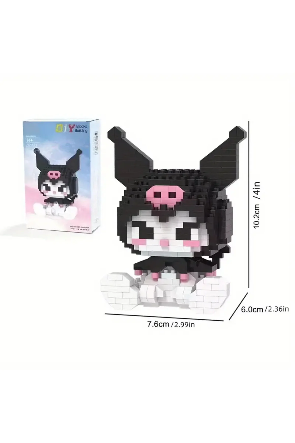 Kuromi Karakter Yapı Taşları Seti Eğitici Bulmaca Oyuncak Doğum Günü, Çocuklar İçin Yaratıcı Hediye Kuromi Lego