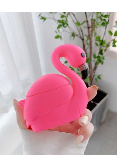 Iphone 1/2. Nesil Uyumlu Koruyucu Bluetooth Kulaklık Kılıfı Figürlü Filamingo Airpods 1/2. Nesil