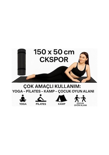 8mm Siyah Pilates Matı Pilates Ve Yoga Egzersiz Matı Gümüş