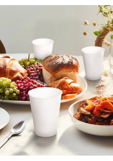 Gred Yeniden Kullanılabilir Plastik Bardak, 20 Adet 434183553 Beyaz Mat