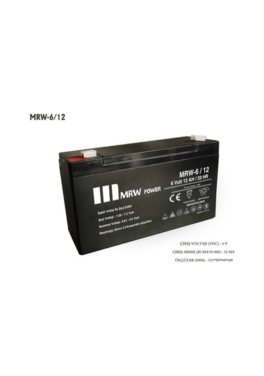 Mervesan Mrw-6-12 Kuru Tip Akü ( MRW-6/12 )