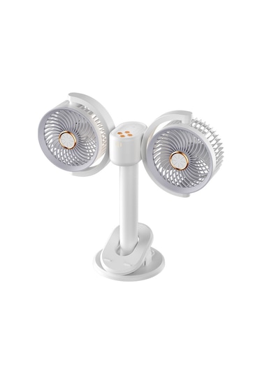 Çift Kafalı Fan, Yüksek Rüzgar, Kelepçeli Elektrikli Masaüstü Dikey Ve Zaman Ayarlı Fanı