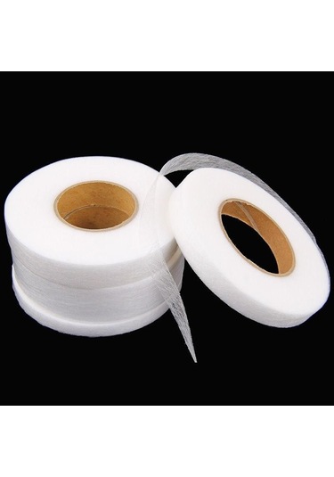 64 Metre Siyah Beyaz Çift Taraflı Tela Yapışkanlı Kumaş Elbise Ütü Hem Bant Tela Web Dıy Dikiş Aksesuarları Lxy 1.2