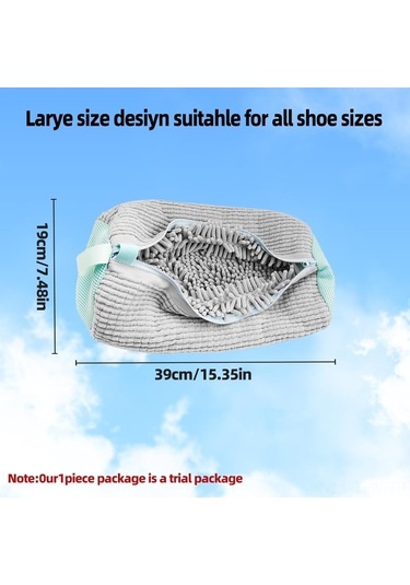 Tenfowee Gri Kaliteli Ayakkabı Yıkama Çantası - Dayanıklı Poliester, Makine Yıkamada Koruma, Deformasyona Karşı, Invisible Otomatik Kilitli Fermuar Gri