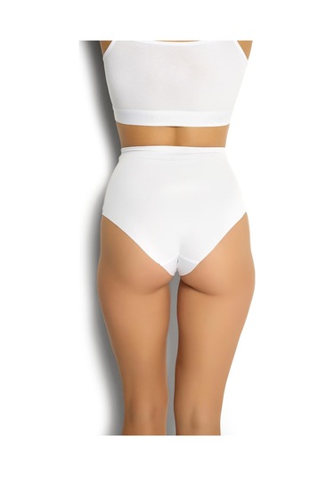 Kadın Beyaz Lazer Kesim Yüksek Bel Külot 699-beyaz Beyaz