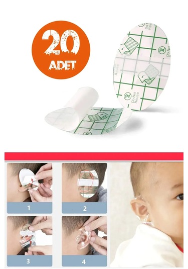 Lüx Bebek Ve Çocuk Banyo Kulak Koruyucu Band Beyaz