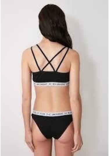 Deep Secret Siyah Kaplı Spor Bralet Takım 001