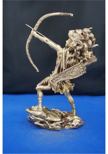 Herkül Antik Yunan Kahramanı Heykeli- 27 Cm Herakles Biblo Ev Ofis Hediyelik Altın