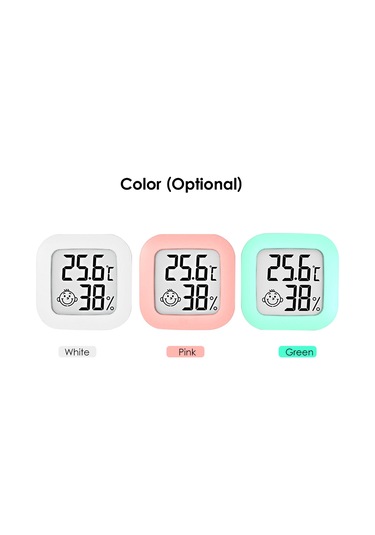 Aubyhe Mini Nem Ve Sıcaklık Ölçer, Yüksek Hassasiyetli Sensör, -10 -70 , 10%rh-99%rh, Pil Dahil, Beyaz